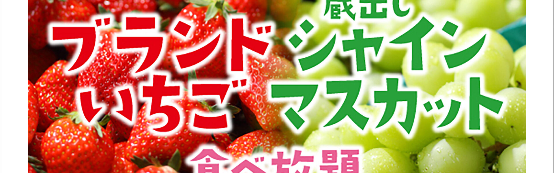 スイパラの新春企画 国産ブランドいちご＆シャインマスカット食べ放題