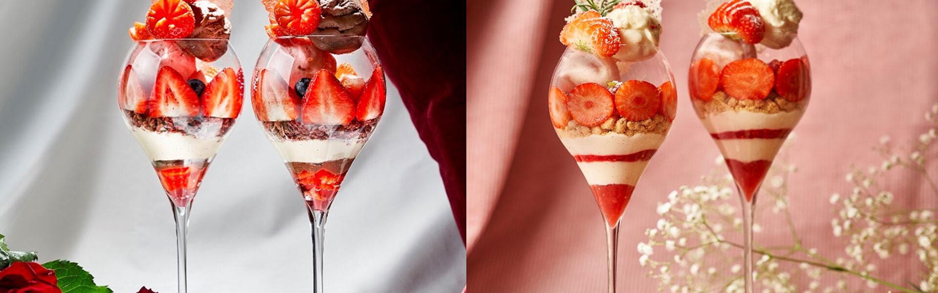 ウェスティン都ホテル京都の2種のいちごパフェ