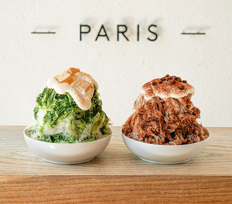 Café Kitsuné渋谷店と京都新風館店限定の「かき氷 ティラミス」と「かき氷 抹茶」