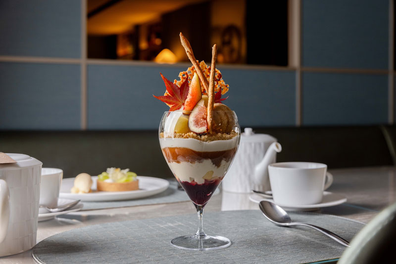 11月限定「紅玉 イチジク キャラメル 赤ワインのパフェ」